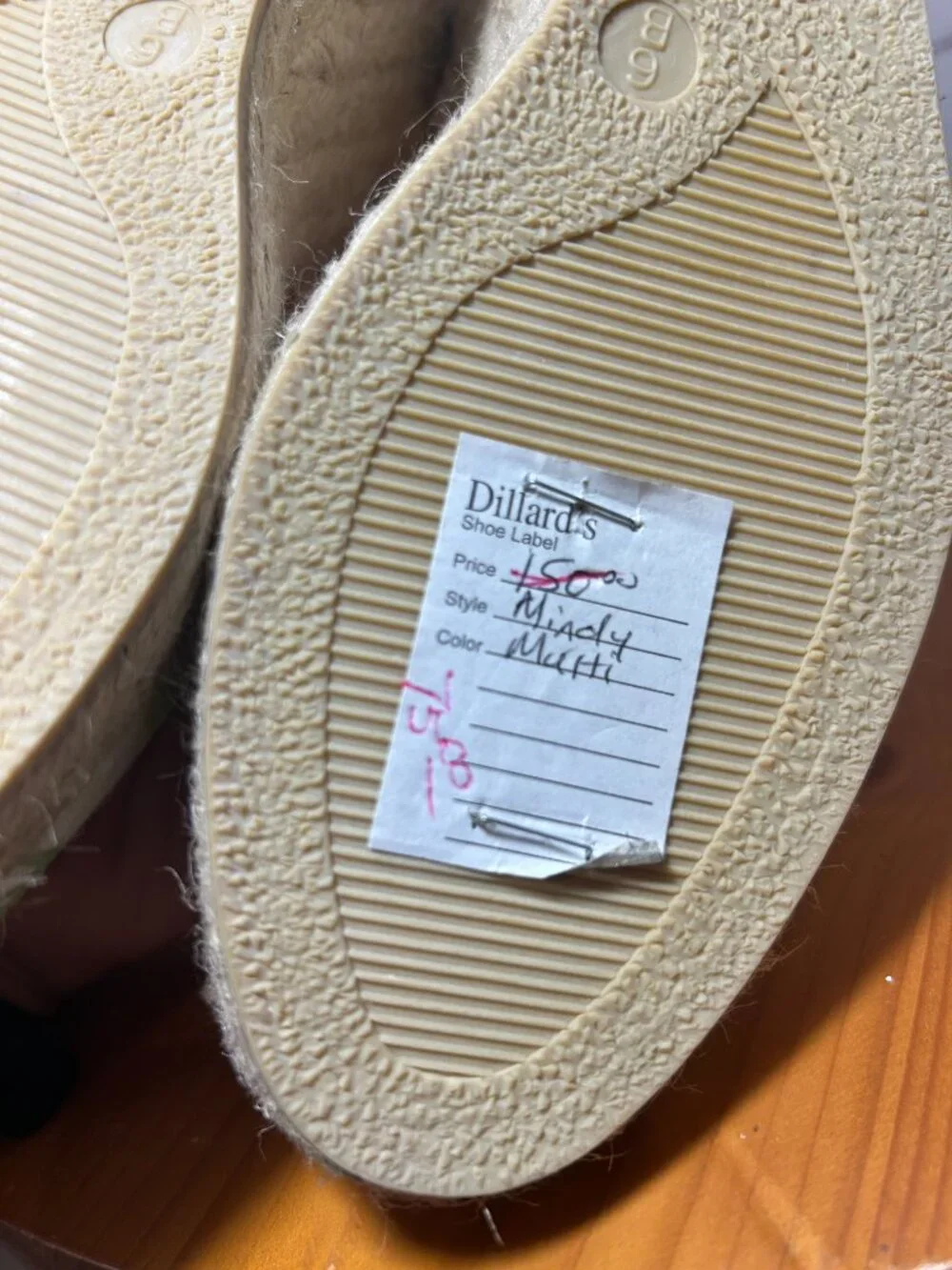 Coach Mindy Canvas Ankle Tie Espadrille wedge Sandals/Size 6B NEW multi-color